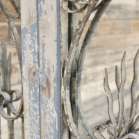 Close up of Rustic Wood & Metal Mirror  Close up of Rustic Wood & Metal Mirror