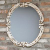 Circular Rustic Wooden Mirror