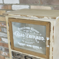 Close up of White French Text 