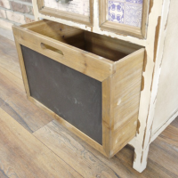 Close up of wooden drawer 