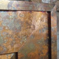 Close-Up of Copper Frame in Situ Close-Up of Copper Frame in Situ