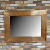 Rustic Copper Wall Mirror - Large Rustic Copper Wall Mirror - Large
