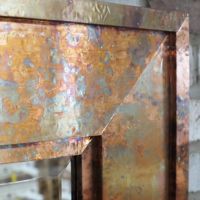 Close-Up of Copper Frame in Situ