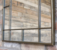 Close up of Metal Frame work on Antique Gold Mirror 