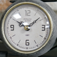 Rustic Grey Aeroplane Clock - Close Up of Face
