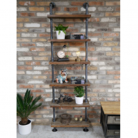 Tall Industrial Pipe Shelving Unit