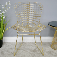 Contemporary Square Gold Chair  Contemporary Square Gold Chair