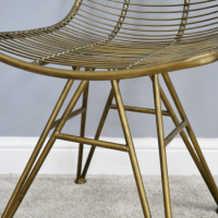 Close up of metal seat 