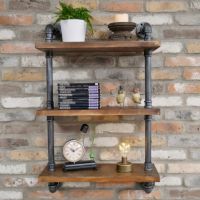 Industrial Pipe Wall Shelves Industrial Pipe Wall Shelves