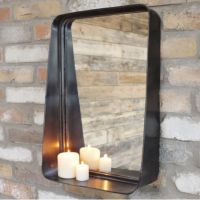 Industrial Shelf Mirror 