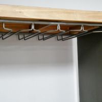 Close up of glass holders Close up of glass holders