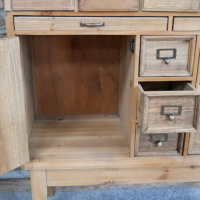 Drawers and Cabinet Open on Haberdashery Storage Unit 