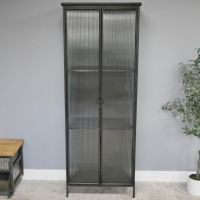 Metal and Glass Cabinet - Large