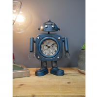 Ro-bot Blue Square Clock in situ 