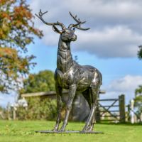 Gold & Black Stag Sculpture (Looking Left) 