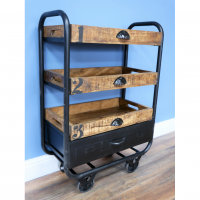 Side view of Industrial Drinks Trolley 