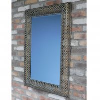 Antique Gold Lattice Mirror in Situ 