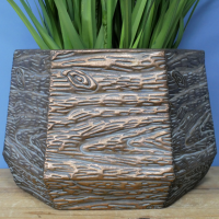 Close up of Tree Texture in Antique Bronze Tree Indoor Planter