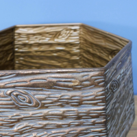 Close up of Antique Bronze Tree Indoor Planter