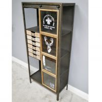Side View of "The Stag" Tall Industrial Cabinet