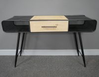 Empty Retro Style Metal & Fir Wood Desk
