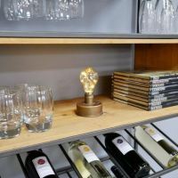 Close-Up of Fir Wood Cabinet