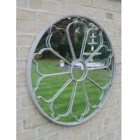 Circular Garden Wall Mirror in Situ