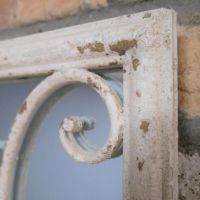 Close up of Rustic Cream Finish on Mirror 