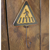 Triangle Pedestrian Sign & Hook 