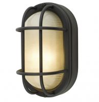Black Oval Bulk Head Style Wall Light 