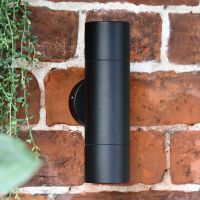 Black Spotlight Cylinder Wall Light in Full 