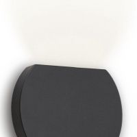 Close up of Up Lighter on "Pixton" Grey Wall Mounted Light Close up of Up Lighter on "Pixton" Grey Wall Mounted Light