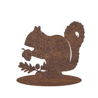 Squirrel Iron Door Stop in a Rustic Finish