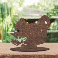 Rustic Squirrel Silhouette Ornament in Situ