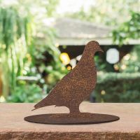 Pigeon Rustic Garden Silhouette Ornament in Situ