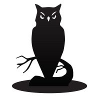 Owl Door Stop in Black