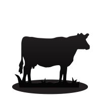 Cow Iron Door Stop in Black Cow Iron Door Stop in Black