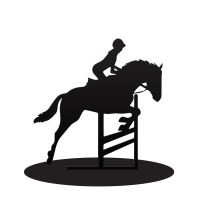 Showjumping Horse Door Stop Created Out of Iron Showjumping Horse Door Stop Created Out of Iron