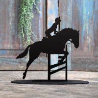 Showjumping Horse Iron Door Stop in Black Showjumping Horse Iron Door Stop in Black