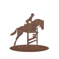 Show Jumping Horse Iron Door Stop in a Rustic Finish Show Jumping Horse Iron Door Stop in a Rustic Finish