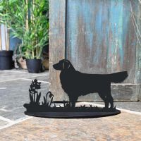 Golden Retriever Iron Door Stop in Situ in the Home