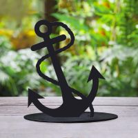 Black Anchor Silhouette Ornament Created From Steel Black Anchor Silhouette Ornament Created From Steel