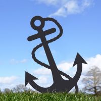 Black Anchor Silhouette Ornament in the Garden Black Anchor Silhouette Ornament in the Garden