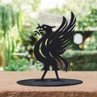 Black Liver Bird Silhouette Ornament in Situ