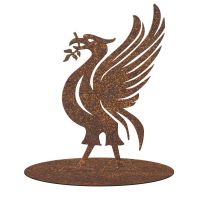 Liver Bird Silhouette Ornament in a Rustic Finish