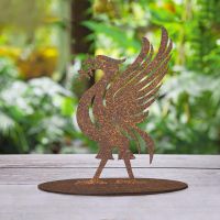 Rustic Liver Bird Silhouette Ornament Created From Steel