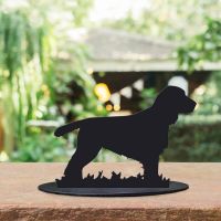 Black Cocker Spaniel Silhouette Ornament in Situ Black Cocker Spaniel Silhouette Ornament in Situ
