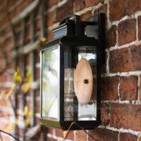 "Arlsbury House" Dark Bronze Traditional Wall Light with Copper Back Plate