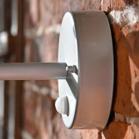 Close up of circular mounting bracket 