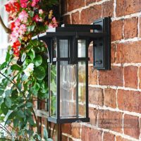 Art Deco Antique Bronze Medium Wall Lantern